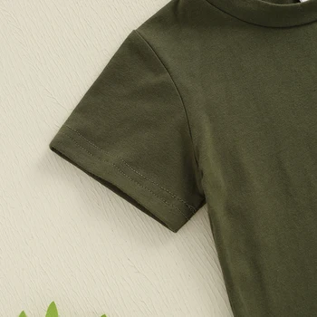 Boys Summer Outfit Sets with Short Sleeve O Neck Tops and Cute Duck Print Drawstring Shorts - Casual and Comfortable Summer 2