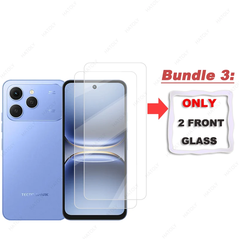 4-in-1 Glass For Tecno Spark 40 Glass HD Clear Protective Film For
