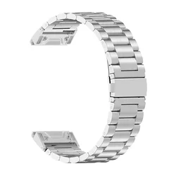 Premium Stainless Steel Quick Fit Metal Bracelet Wristband - 26mm (Style 1 silver)