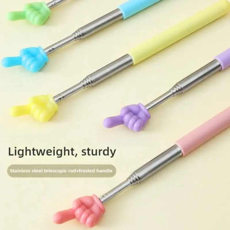 Steel Teaching Pointer, Telescopic Rod, Finger Design, Finger Reading Stick, Tools, School Office Suppliesinteresting Objects