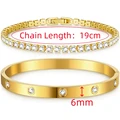 2pcs gold 19cm