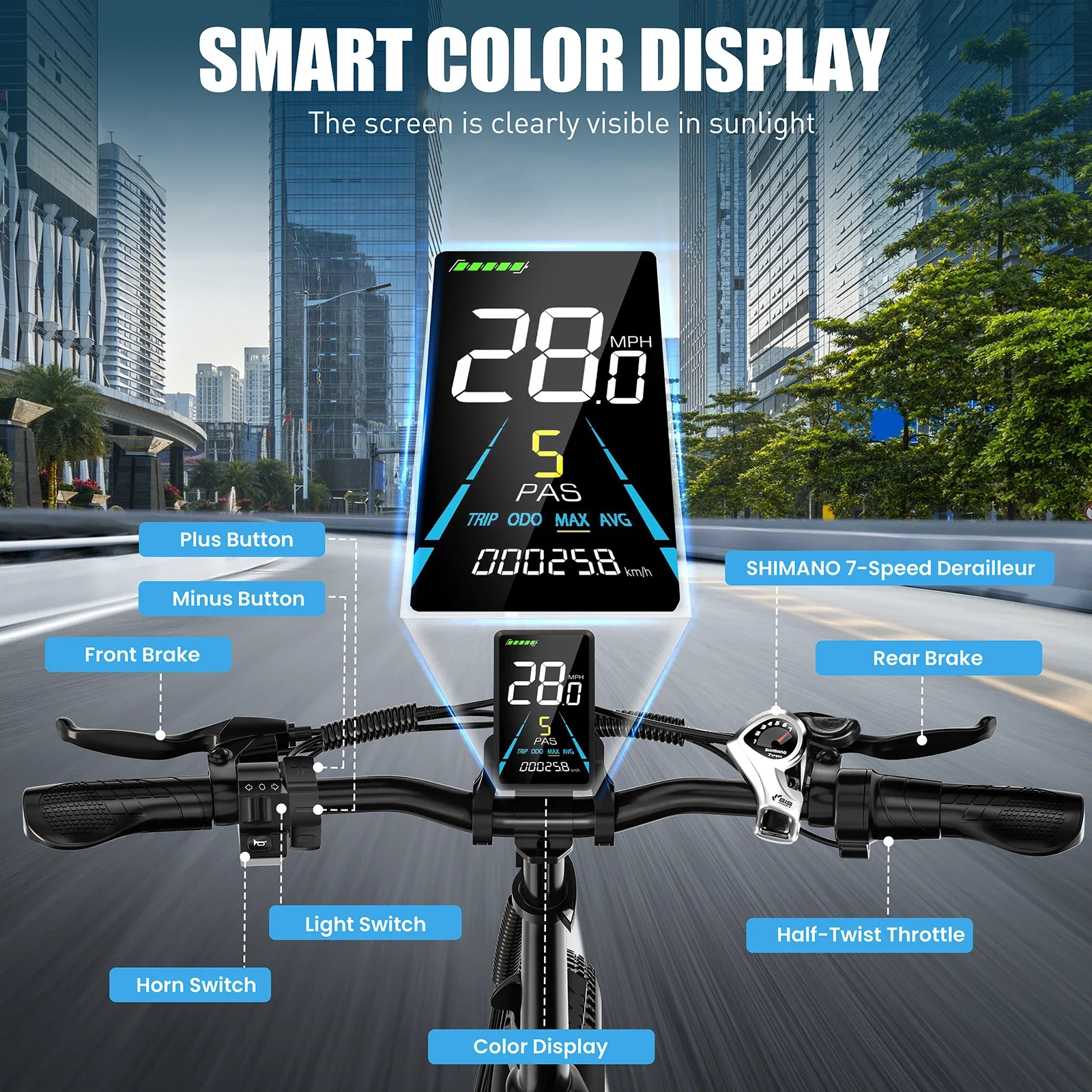 VITILAN U3 Foldable Electric Bicycle 750W Motor 48V 13AH Battery 20-inch Adult City Electric Bicycle