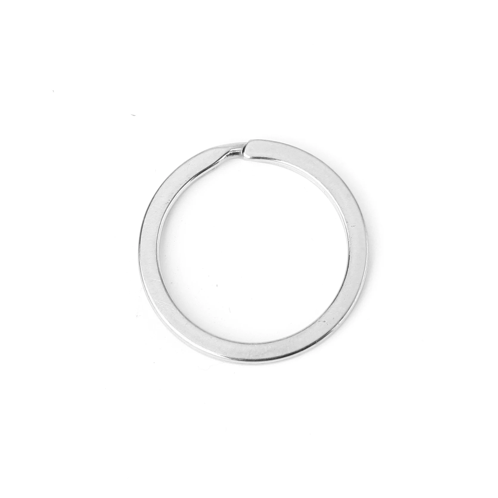 Assortment of Round Flat Line Split Rings for Keychain and Jewelry Crafting (Multiple Sizes, 20-100 Pieces)