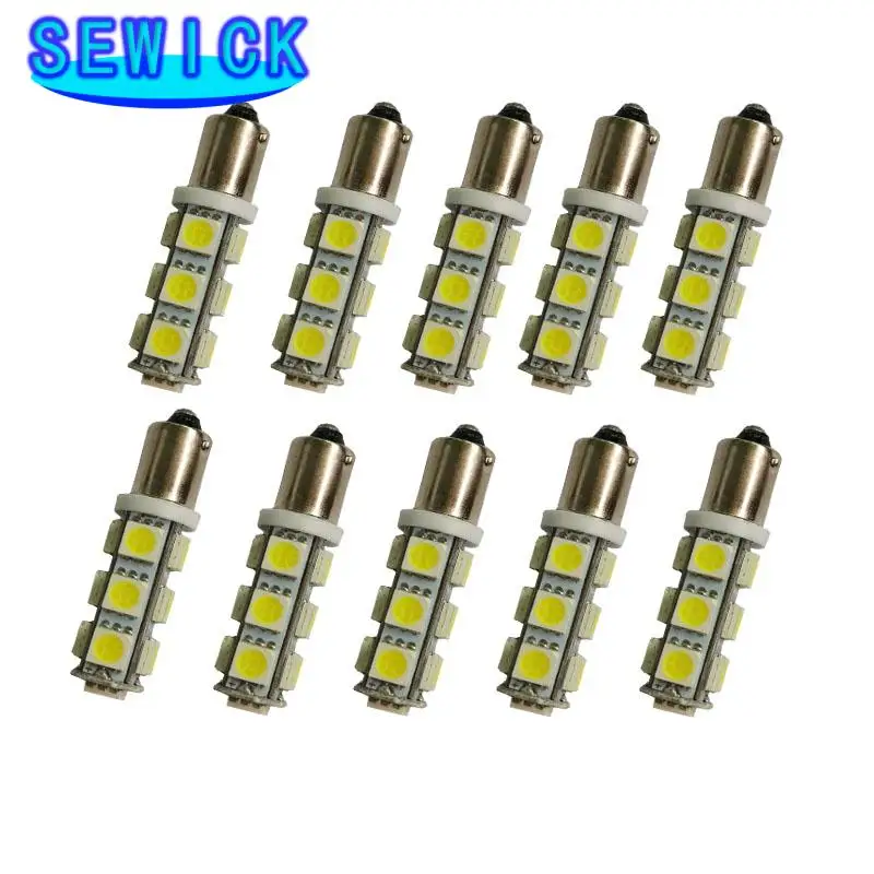 100pcs ��ǰ�� BA9S 434 T4W 9 13 LED 5050 SMD H6W �� �ڵ� �ǳ� ���� �� �� ���� DC 12V