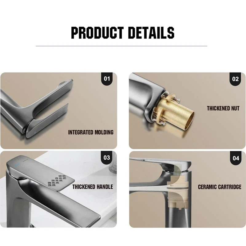 Faucets mixer taps Sink faucet water tank faucets brass core single handle kitchen deck mounted stream hot cold mixer tap bathroom swivel faucets