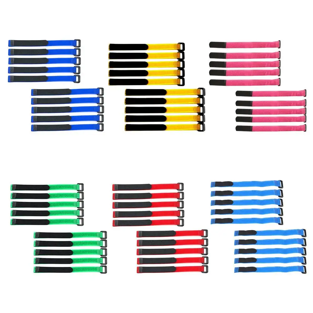30*2cm 10 Pcs Multicolor Hot Nylon Straps Durable Tape RC Eachine&Lipo Battery Tie-down Straps Antiskid Cable Tie Accessories