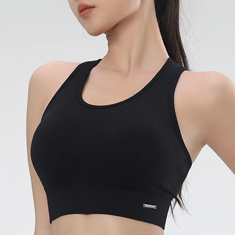 

Women's Sports Fitness Bra Outdoor Running Shockproof Bra Yoga Quick Dry Sports Tops Backless Underwear Training Clothes Leotard