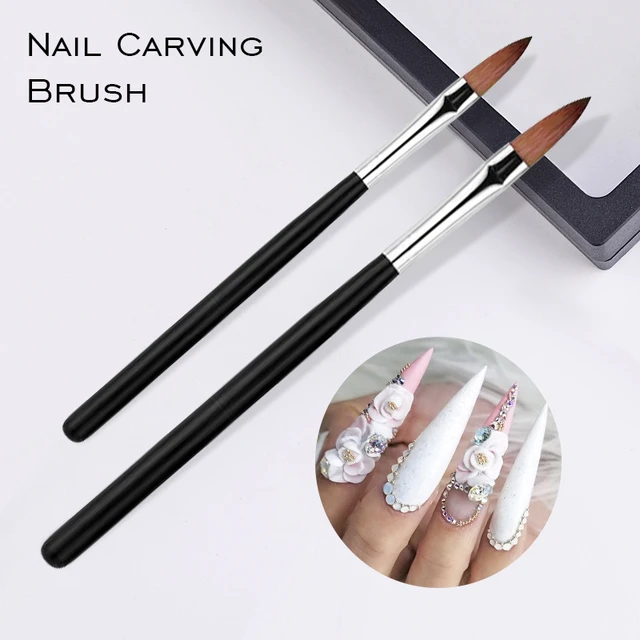 20 pièces Pinceau Nail Art Ongles, Brosse pinceau ongle gel, Acrylique  Manucure Pinceau Ongle, Pinceaux Nail Art Dessin Stylo, Pinceau Gel UV