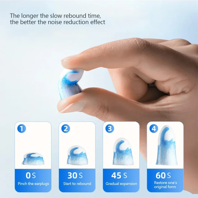 10Pcs Sound Insulation Earplugs for Sleep Soft PU Sponge Noise Reduction Ear Protection Washable Sleeping Earplugs Anti Noise 4