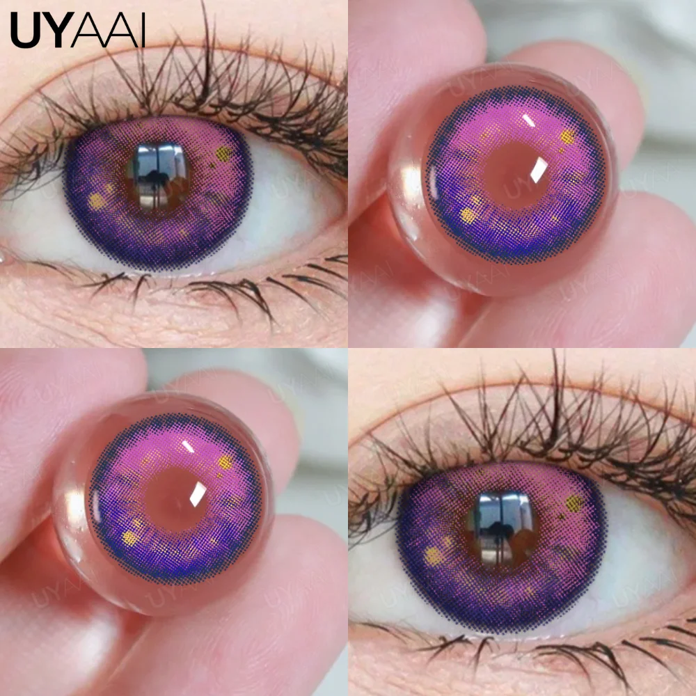 Vibrant Purple Halloween Eye Contacts - Anime Style Color Lenses