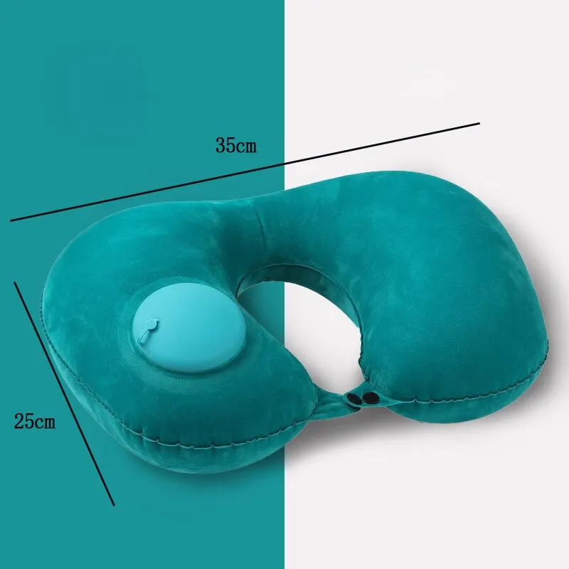 Neck Pillow 1pc Inflatable Travel TPU Pressed U-shaped Pillow Outdoor Travel Portable Neck Protection