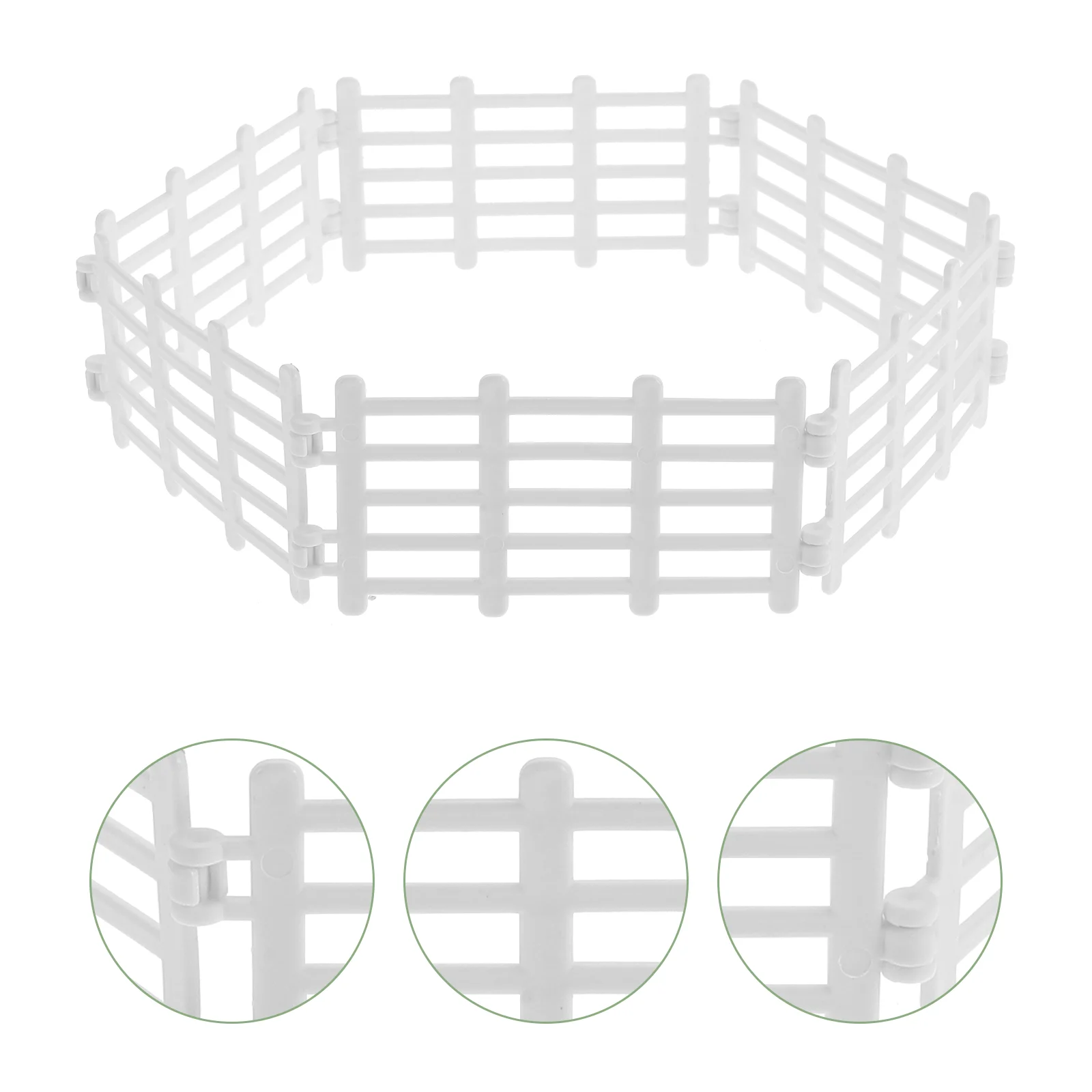 

50 Pcs Fence Model Decor Fairy Garden Fake Adornment Toy Plastic Farm Pp Models Simulated Accessories