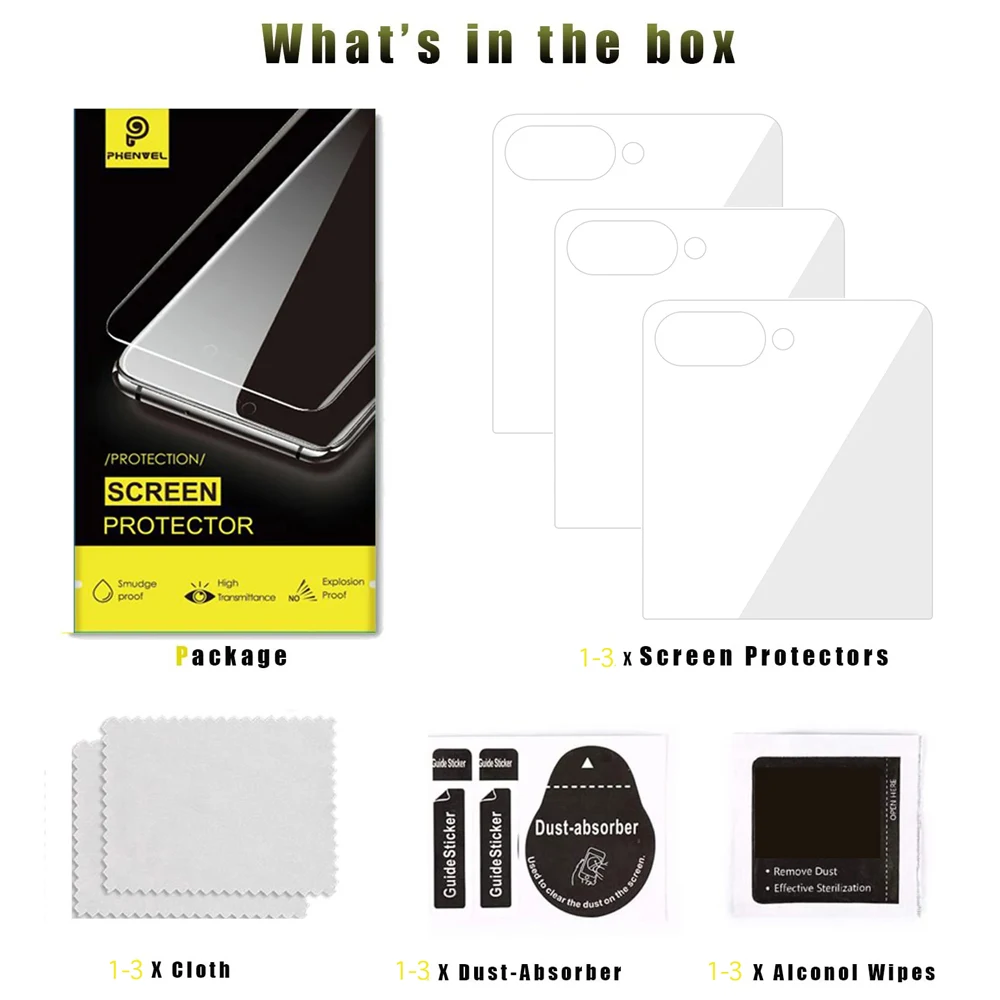 3-Pack Premium Front Screen Tempered Glass Protector 9H Hardness