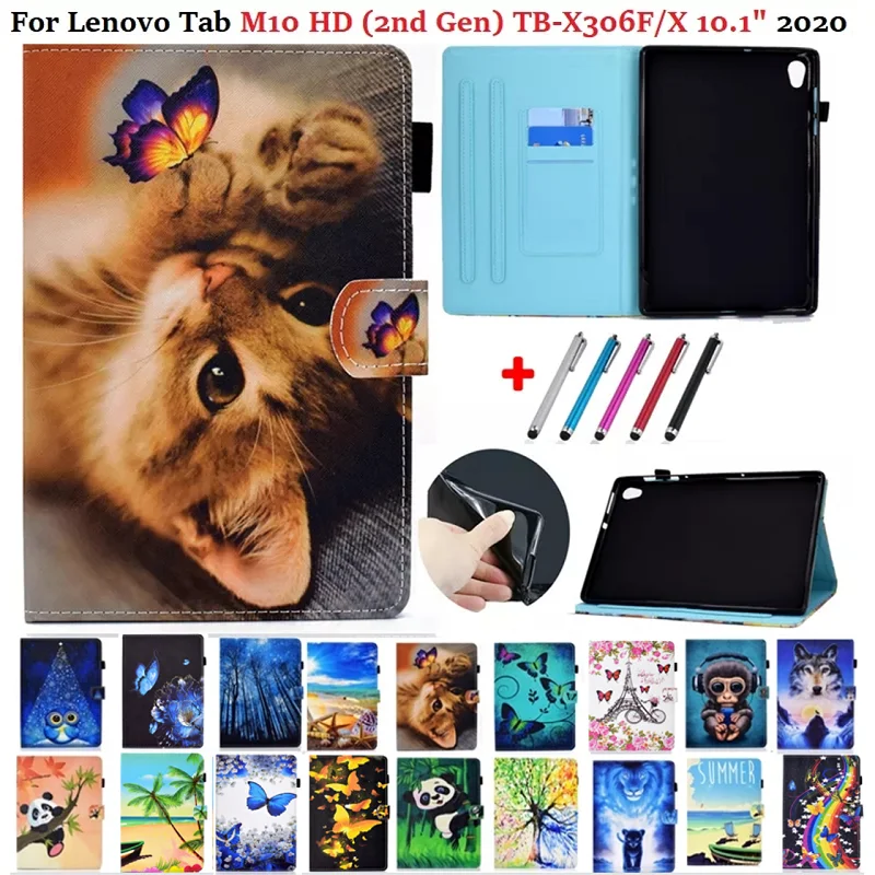 Чехол для Lenovo Tab M10 HD 2-го поколения 10 1 дюйма TB-X306X TB-X306F с изображением кошки панды