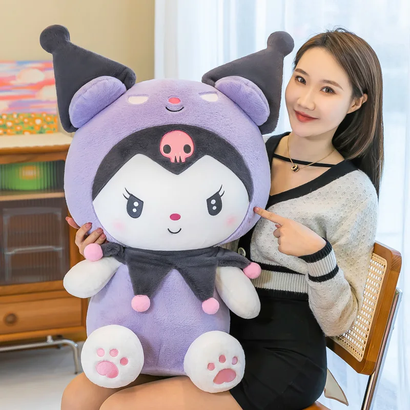 2023 New Kuromi Plush Giant Sanrio Room Decor Kawaii Accessories Big Size  Anime Peluche Cute Cartoon Doll Plushie Toys For Girls - Stuffed & Plush  Animals - AliExpress