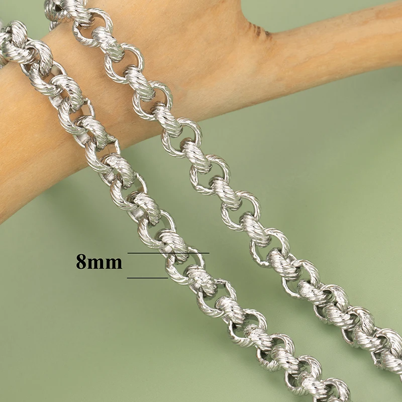 YEGUI C118, Schmuckzubehör, DIY-Kette, 18 Karat vergoldet, 0,3 Mikrometer, rhodiniert, DIY-Armband-Halskette, handgefertigt, 1 m/Los – Detail 8