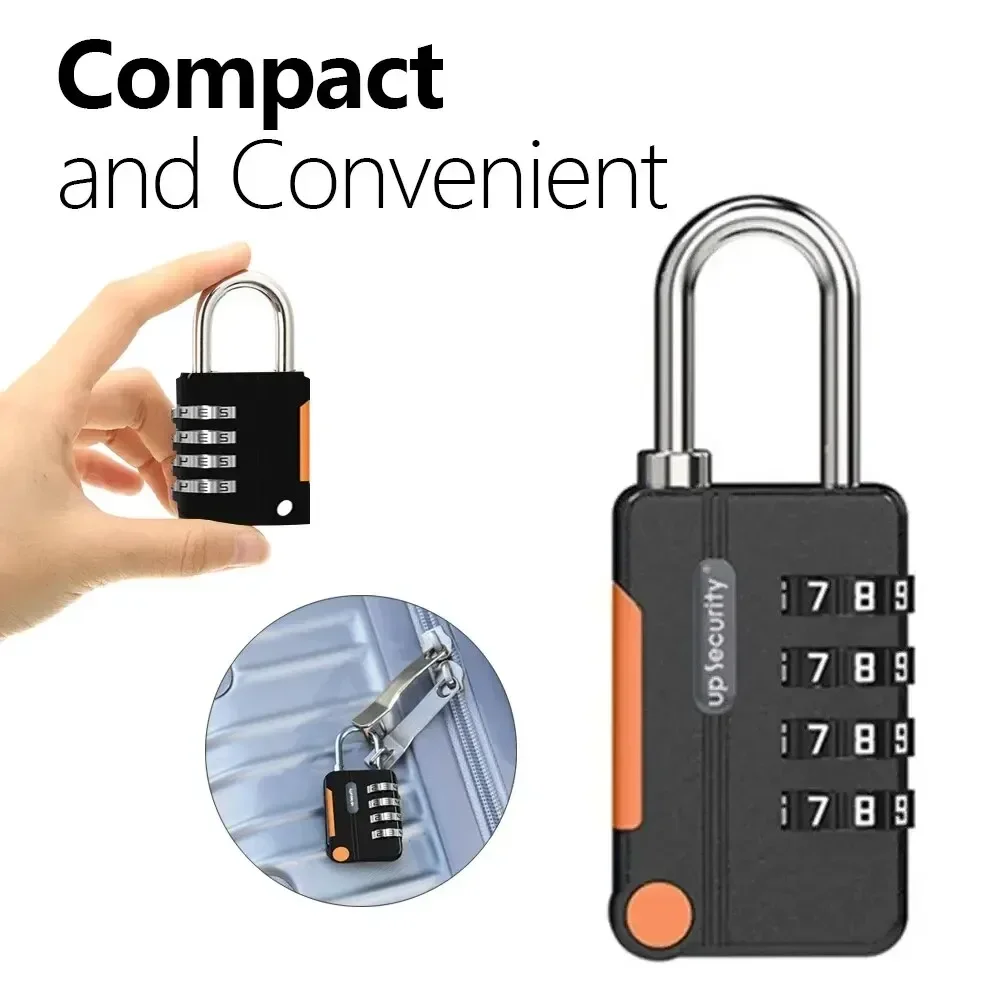 Keyless 4-Digit Combination Padlock for Travel Lightweight Backpack Shackle Luggage thumbnail 5