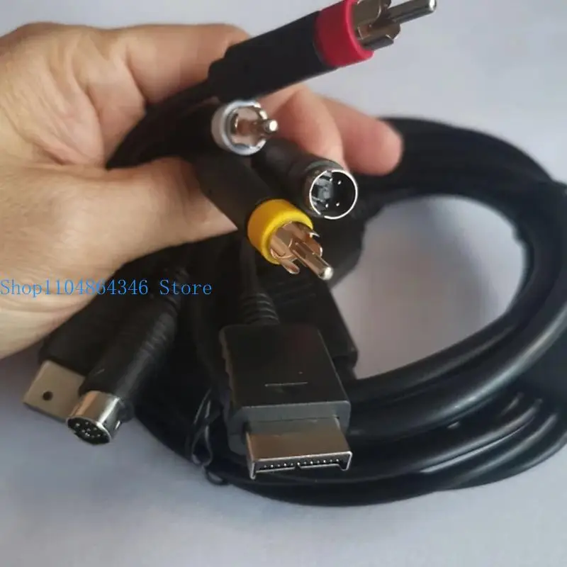 N64 DC128 다중 레트로 게임 콘솔용 5asd 5.9피트 긴 AV 케이블 코드
