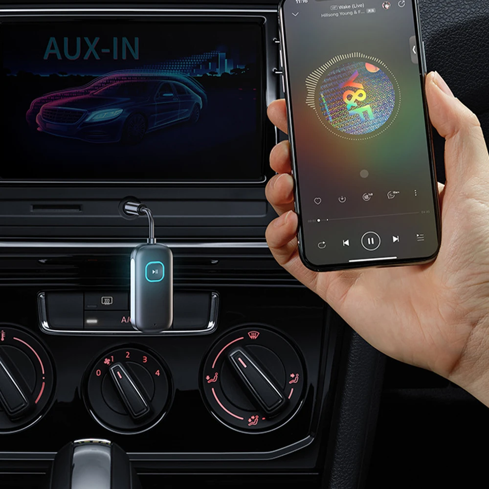 2 in 1 APTX Receiver Transmitter 3.5mm Aux Bluetooth-Compatible 5.3 Wireless Handsfree Adapter Low Latency TX & RX Adapter