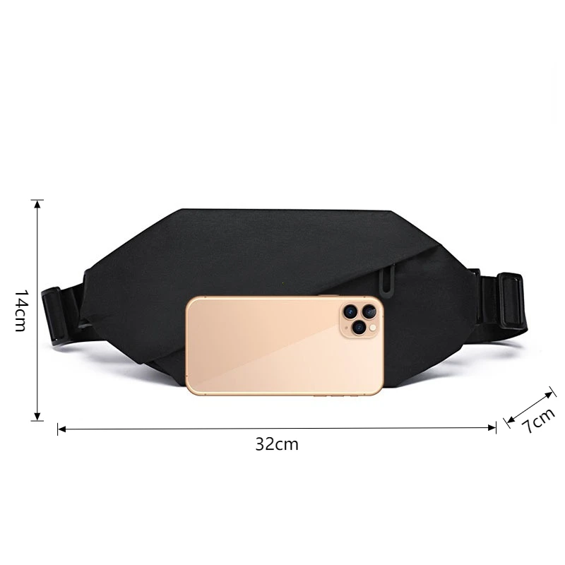 Men Minimalist Outdoor Sports Running Jogging Waist Bag Man Waterproof Fanny Pack Stylish Cross Body Belt Bag Waist Bag for Men