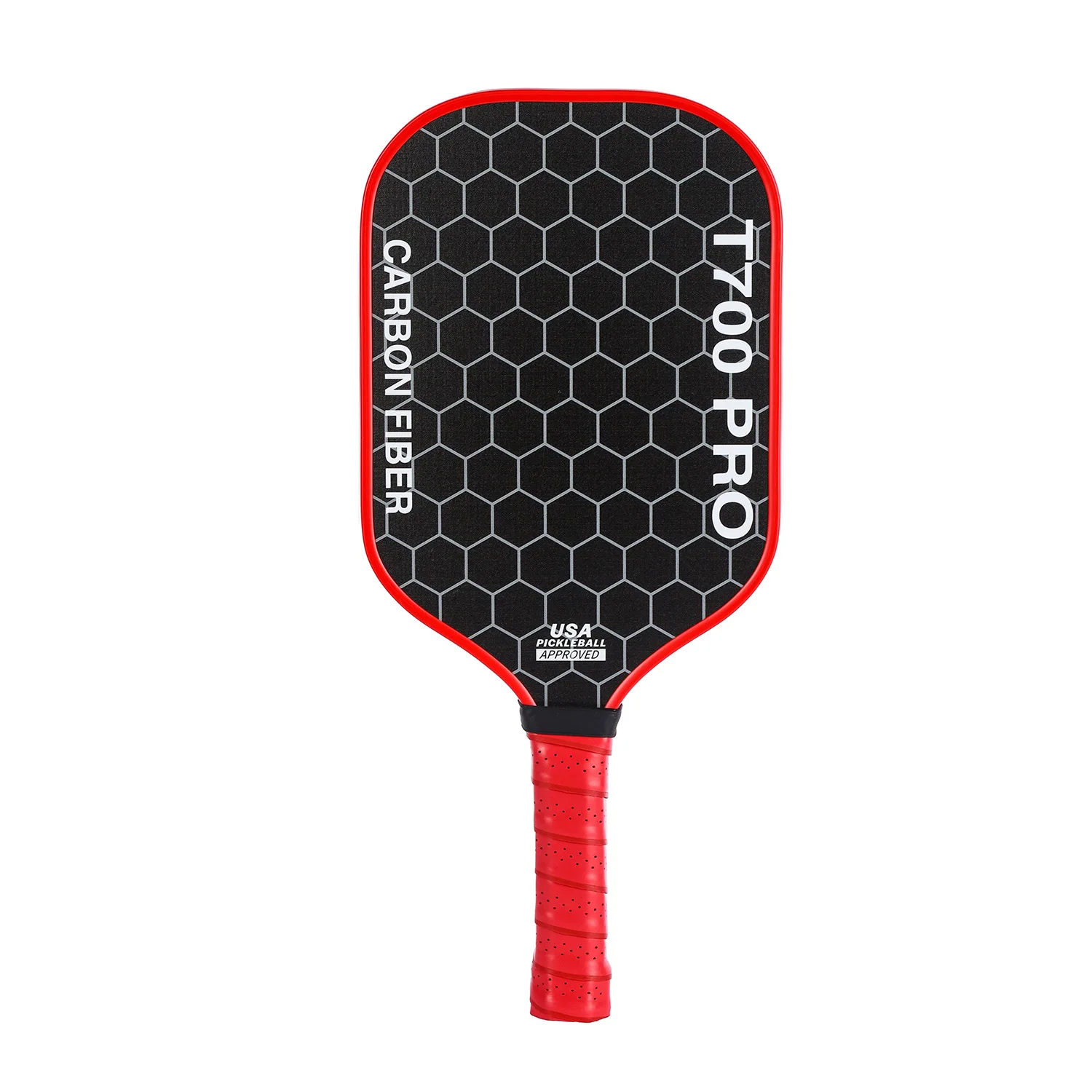 T700 Carbon Fiber Pickleball Paddle, Carbon Friction Surface, Polymer Honeycomb Core, Enhanced Power, Spin and Control, 16mm