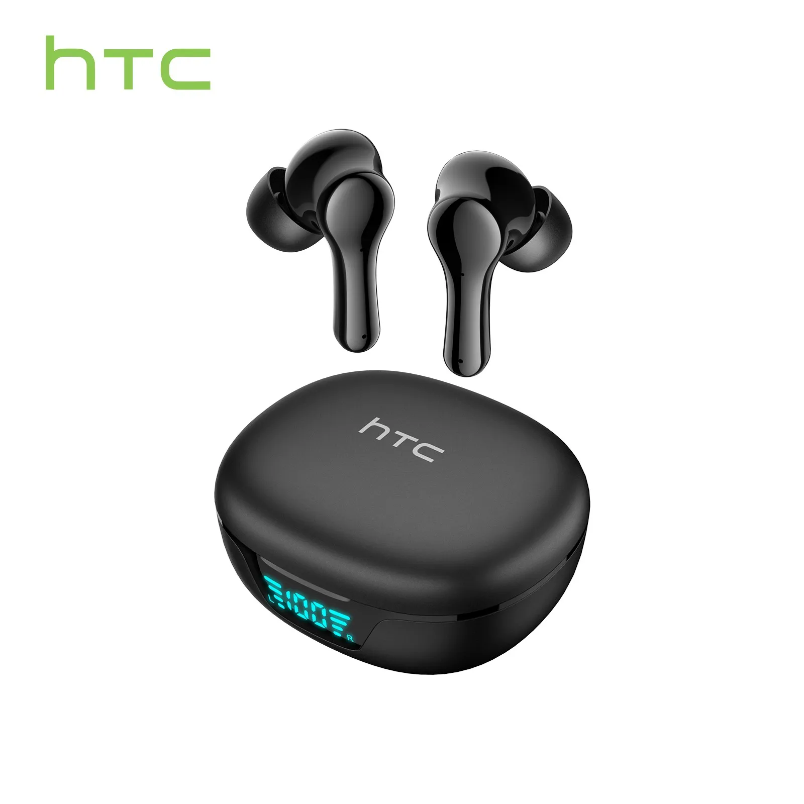 HTC-auriculares inalámbricos TWS9, cascos con Bluetooth 5,3, Control táctil  inteligente, Supergraves, carga inalámbrica, baja