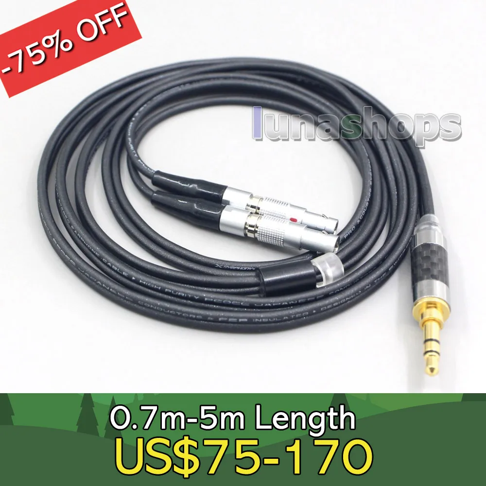 2.5mm 4.4mm XLR 3.5mm 검정색 99% 순수 PCOCC 이어폰 케이블, Ultrasone Veritas Jubilee 25E 15 Edition ED 8EX ED15 LN007099