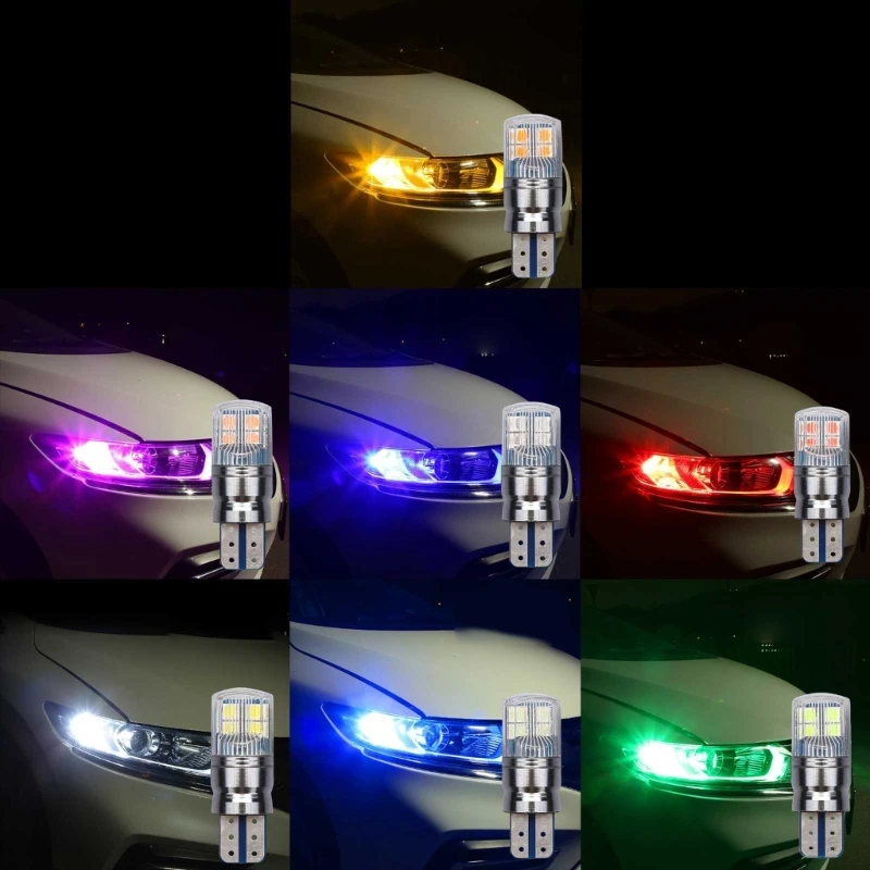 

2pcs LED License Number Plate 3030 T10 W5W Taillight Courtesy Tag Step Bulb