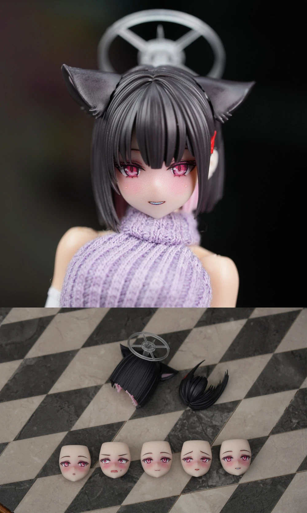 SH 1/12 RFMU04 Machine Girl Blue Archive Mountain Hair Style