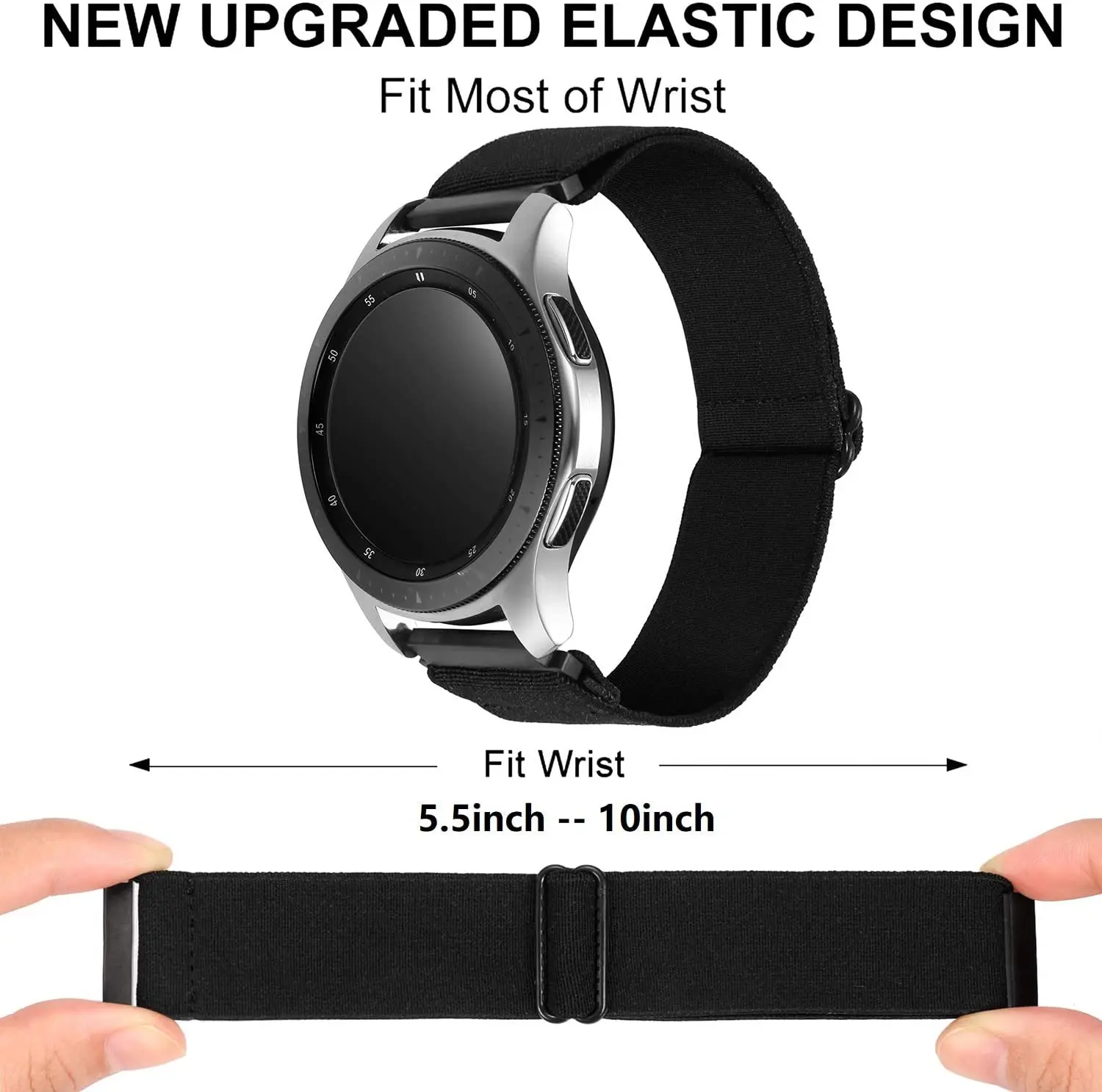 Elastic Nylon Loop Strap - 20mm/22mm Band