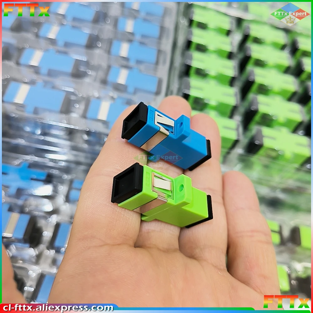 50/100/200pcs SC Fiber Optic Connector Adapter SC / UPC SM Flange Singlemode Simplex SC-SC APC Coupler Wholesale to Brazil