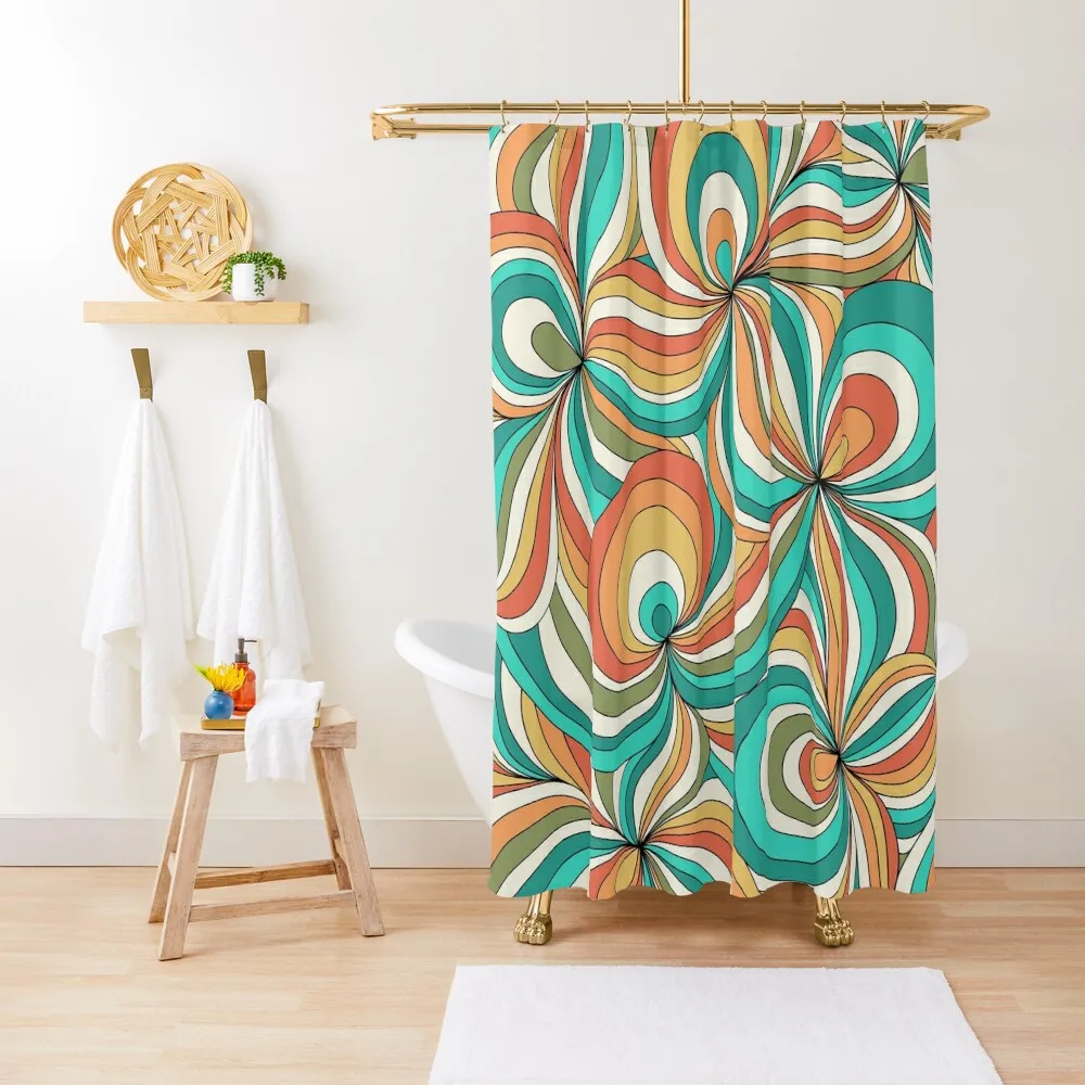 

Retro Swirl Pattern Shower Curtain Accessories For Shower And Services Bathroom Accessorys For Bathrooms Bathtub Curtain