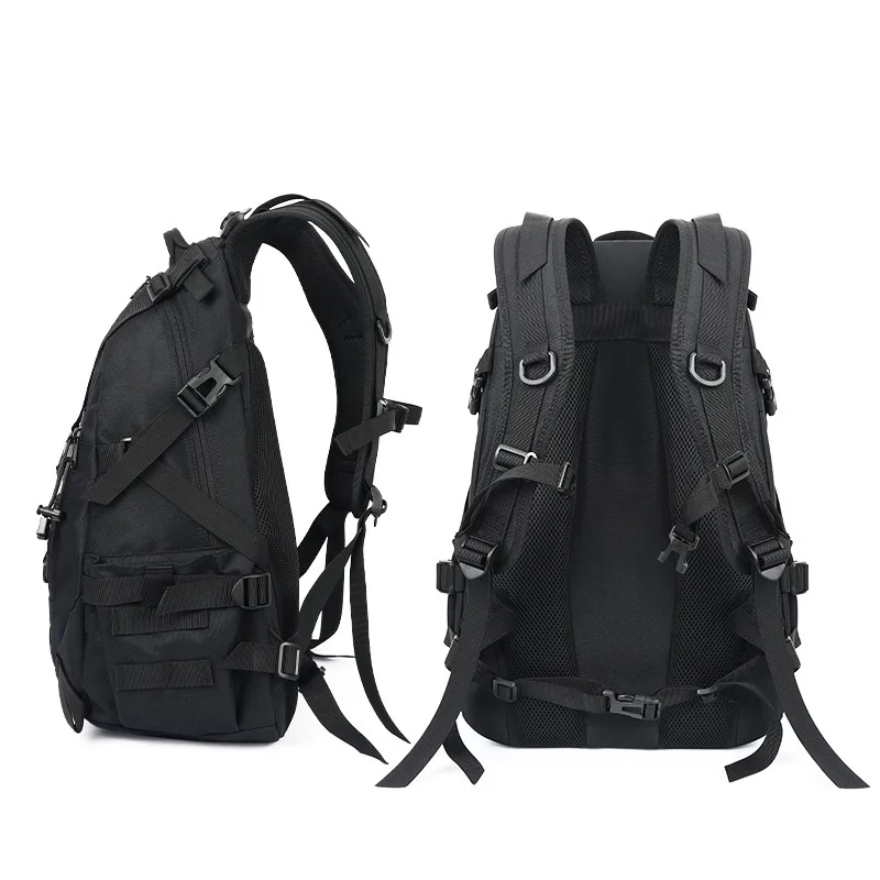 Mochila táctica de 25L para senderismo, mochila militar al aire libre,  bolsa Molle, mochila EDC mochila de motocicleta para acampar, Negro -,  Mochilas