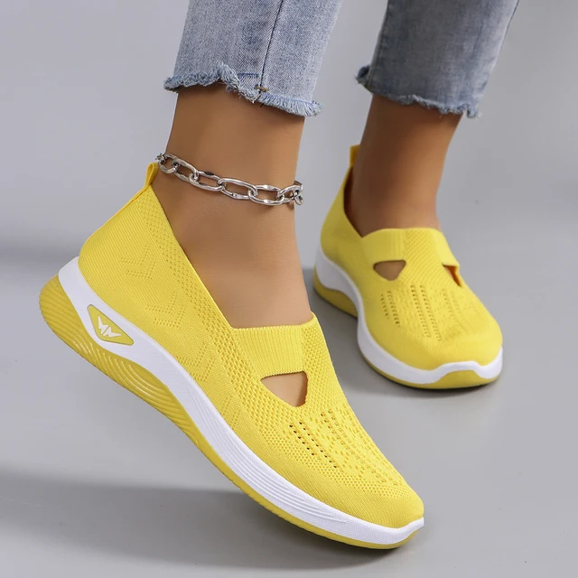 Spring new women's sports shoes, fashionable, breathable, lightweight, non-slip, wear-resistant, casual sports shoes, flat shoes 4