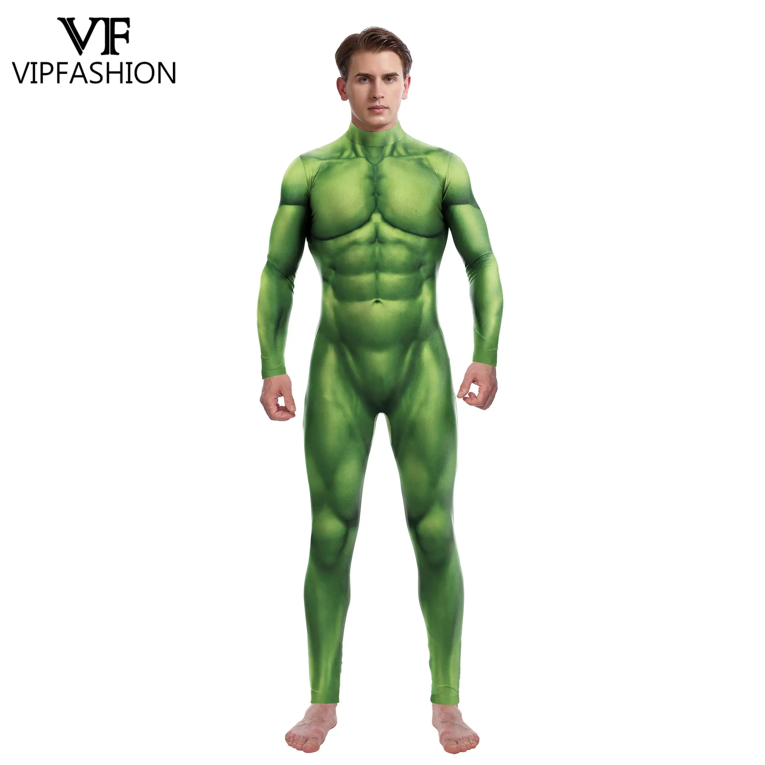 VIP FASHION Purple Muscle Zentai Bodysuit Man Woman Fancy Carnival Purim Cosplay Costume Sexy Party Jumpsuit Festival Catsuit cosplay costume adult unitard