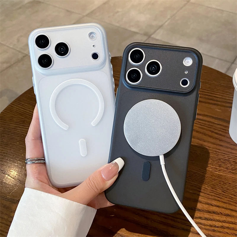 Ultra Thin Matte Clear TPU Wireless Charging Case - Soft Silicone Cover