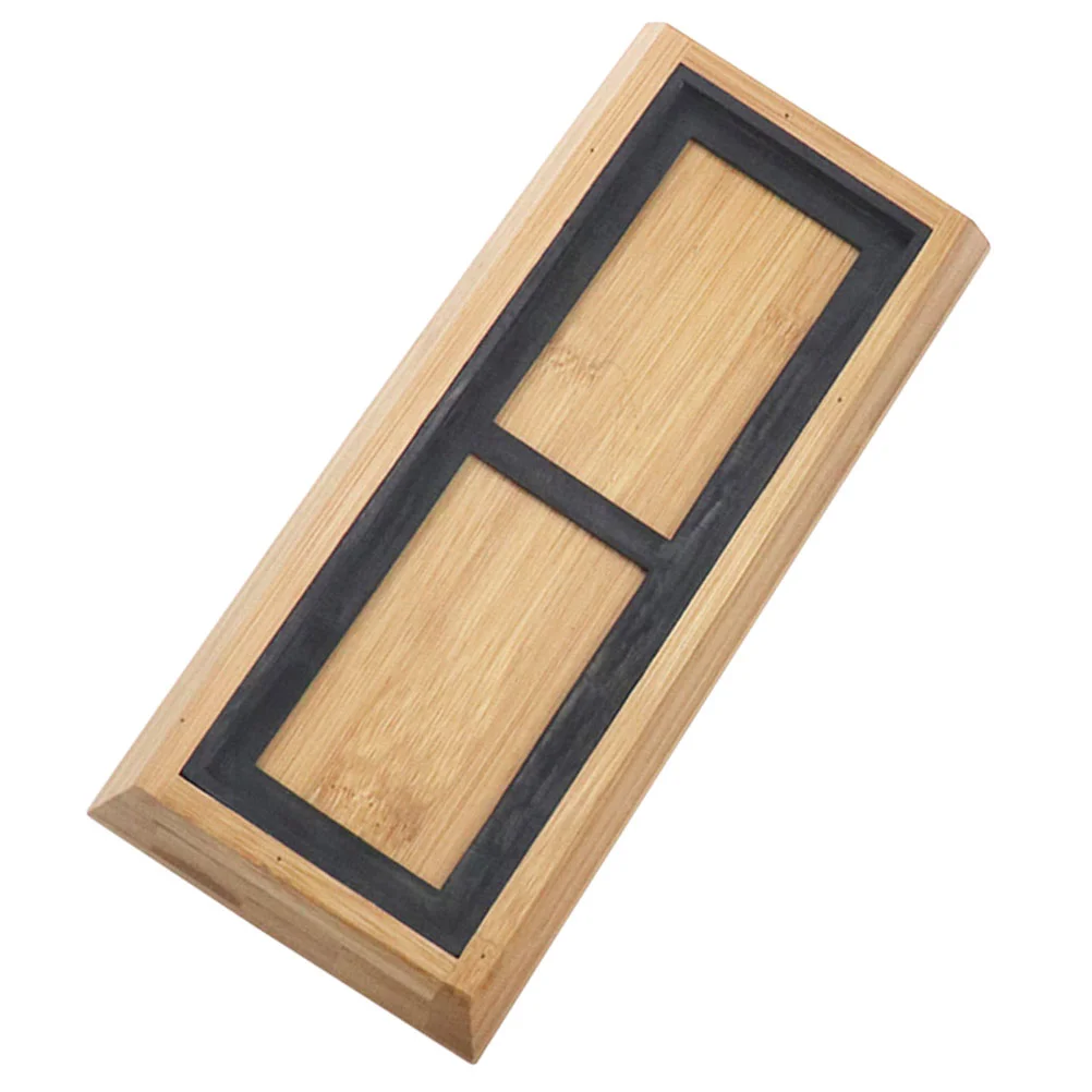 

Sharpener Ravk Household Bamboo Whetstone Non-slip Base Fixed Tray Kitchen Home