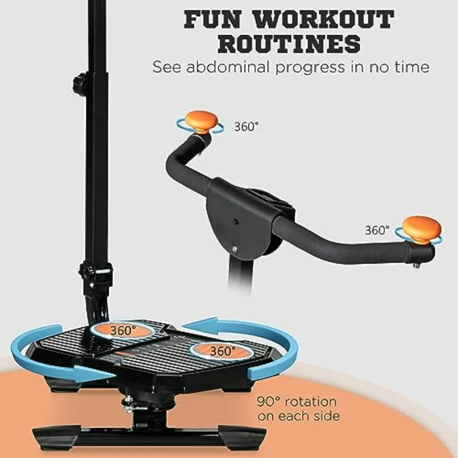 Foldable Ab Twister Board for Waist Trimming with Screen Showing Time, Calories, Ab Workout Equipment for Women and Men, Core Fi