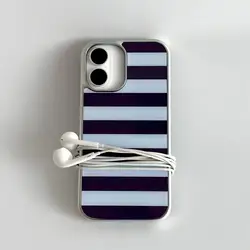 Sleek Minimalist Electroplated Drip Glue Phone Case - iPhone 15 Plus (XKDJ - 418HSQ6617L1)