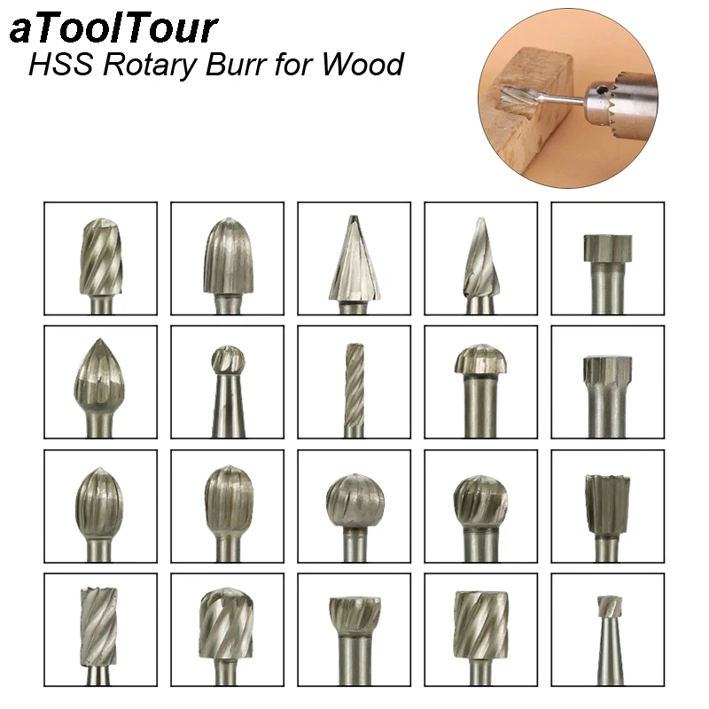 

Engraving Rotary Router Milling Cutter 3mm Shank HSS Routing Router Bits Burr Rotary Wood Carving Tool Kit Woodworking Tools