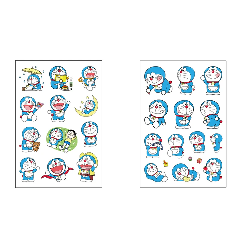 thumbnail image 1 of Pegatinas de expresión de dibujos animados de anime Doraemon, decoración para portátil, cuenta de mano, teléfono móvil, diario, papelería, pegatinas de PVC transparente, 1 of 5