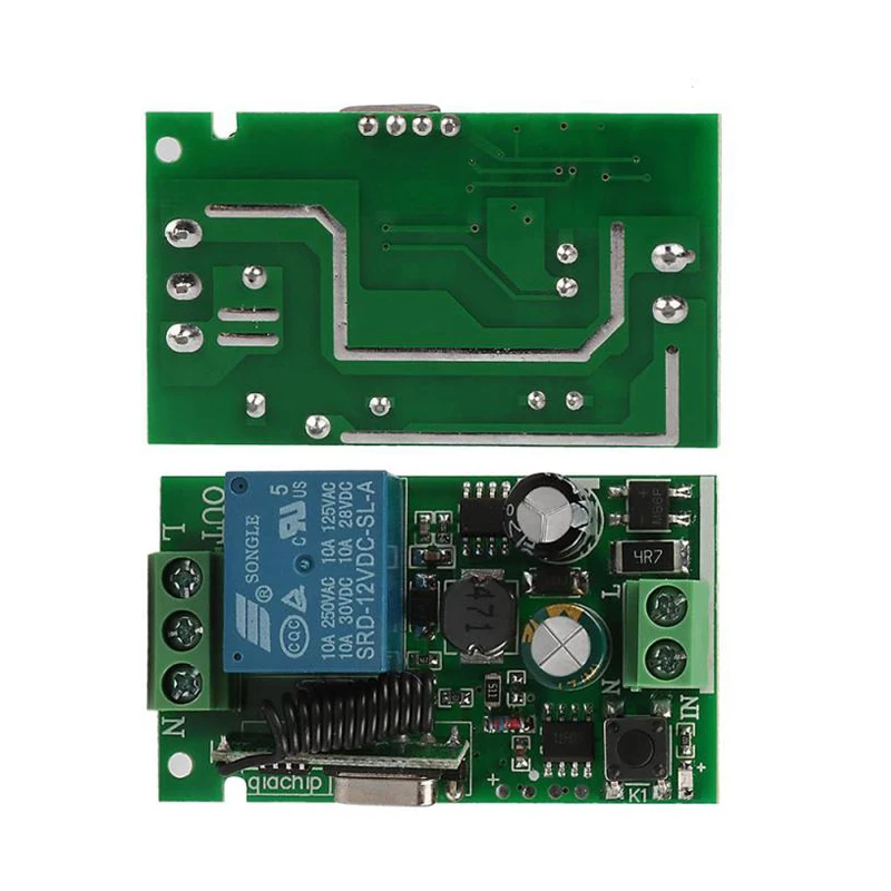 GERMA AC 250V 110V 220V 1CH 433Mhz 차고 문 게이트 모터 용 범용 무선 원격 제어 스위치 릴레이 모듈 수신기
