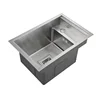 Hidden black Kitchen sink Single bowl Bar Small Size sink Stainless Steel Balcony sink Concealed black kitchen Bar 6