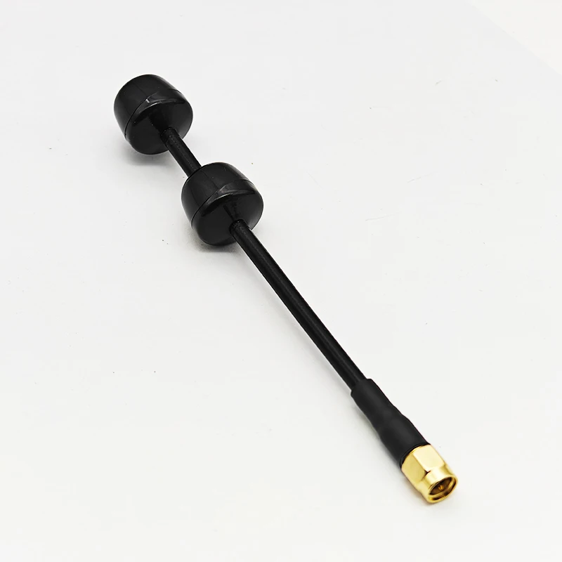 Antenne 5.8GHz 5dBi RHCP pour FPV avec connecteur RPSMA, prête à l'emploi pour drone.