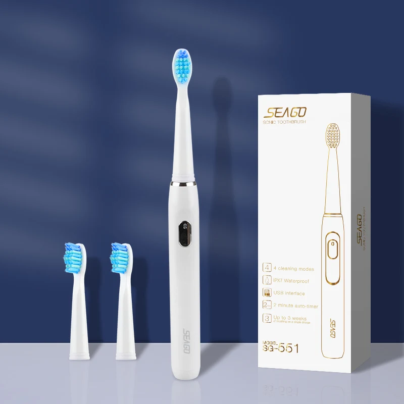 Electric Toothbrush SEAGO Sonic Electric Toothbrush Rechargeable 4 Modes
