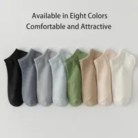 5 Pair Women's Spring/Summer Four Seasons Solid Color Simple Fashion Trend Sports Comfortable Socks 2