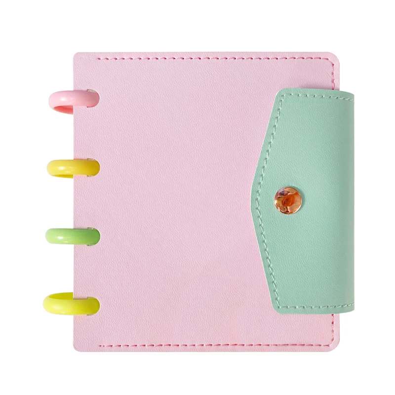 Cogumelo Hole Binder com Bolsos Transparentes Álbum de Fotos Fichário Disco Ligado Photocard Planejador Inserções Anel 3 - Imagem 4