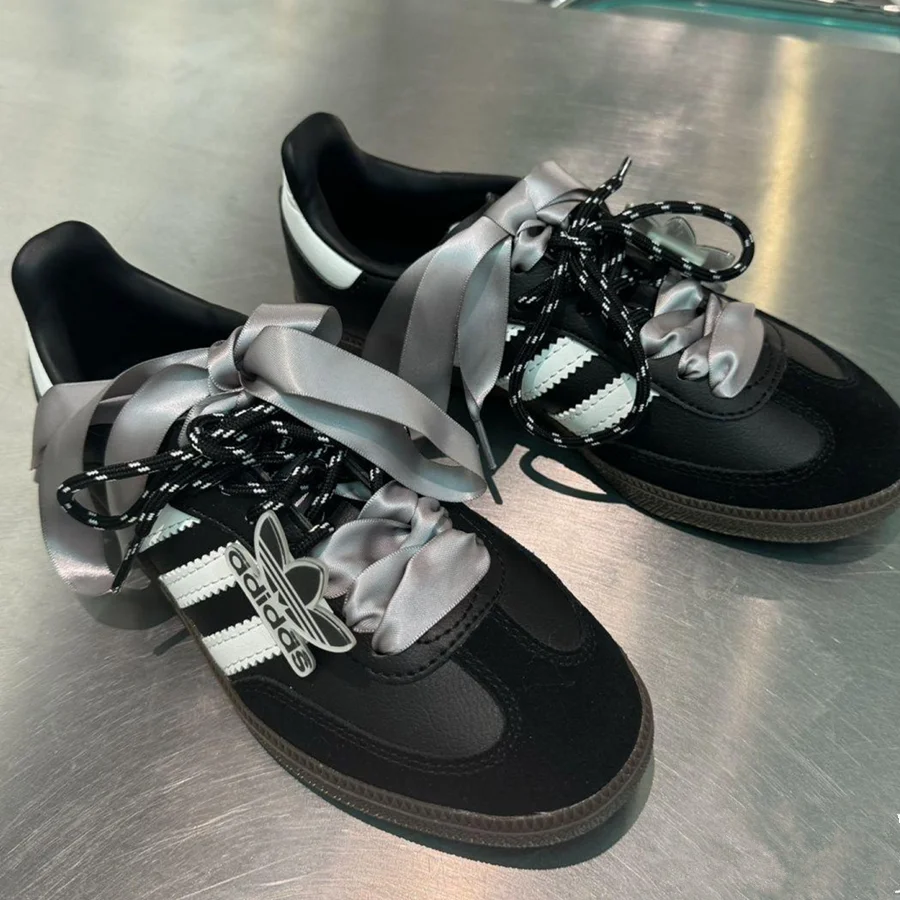 2 cm verbreiterte Schnürsenkel aus Seidensatin, DIY-Kombination für deutsche Trainingsschuhe, Bandschnürsenkel, Turnschuhe, lässige Sportschuhe, Schnürsenkel – Detail 7