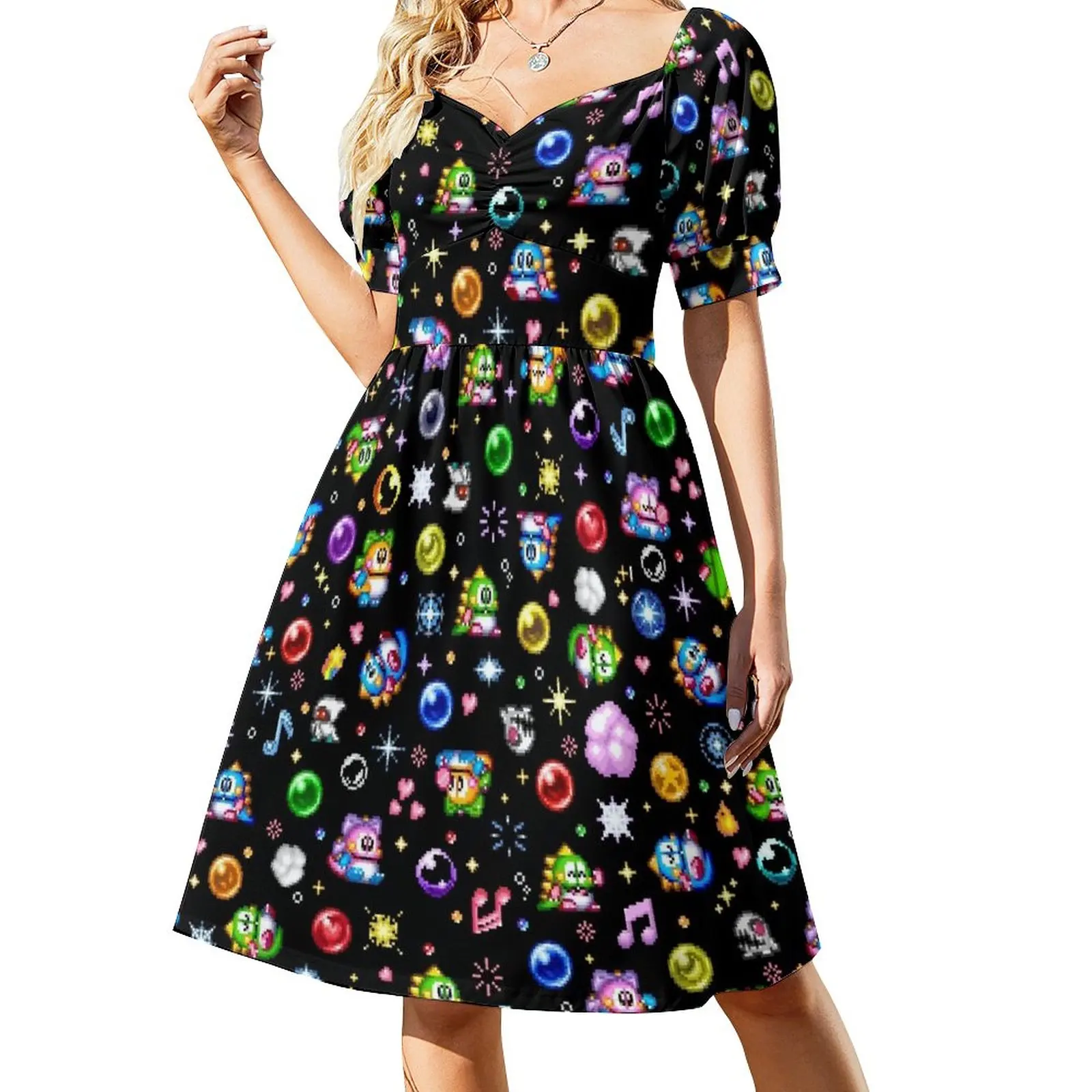 

Bubble Bobble - Black Dress Bride dresses Women's summer dress