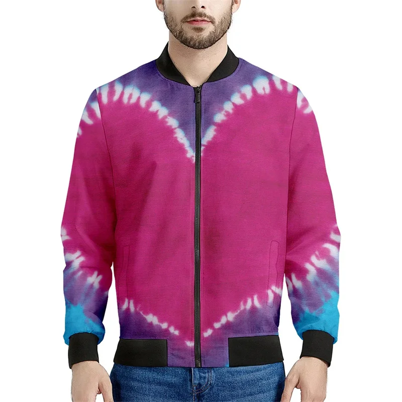 thumbnail image 1 of Chaqueta con estampado de arcoíris giratorio para hombres y mujeres, colorida chaqueta con cremallera de gran tamaño informal de manga larga con estampado 3D, abrigo, blusas de calle, 1 of 5